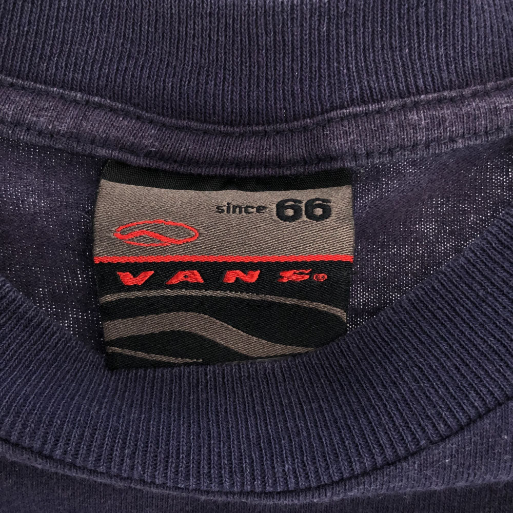 バンズ プリント 半袖 Tシャツ M ネイビー VANS メンズ