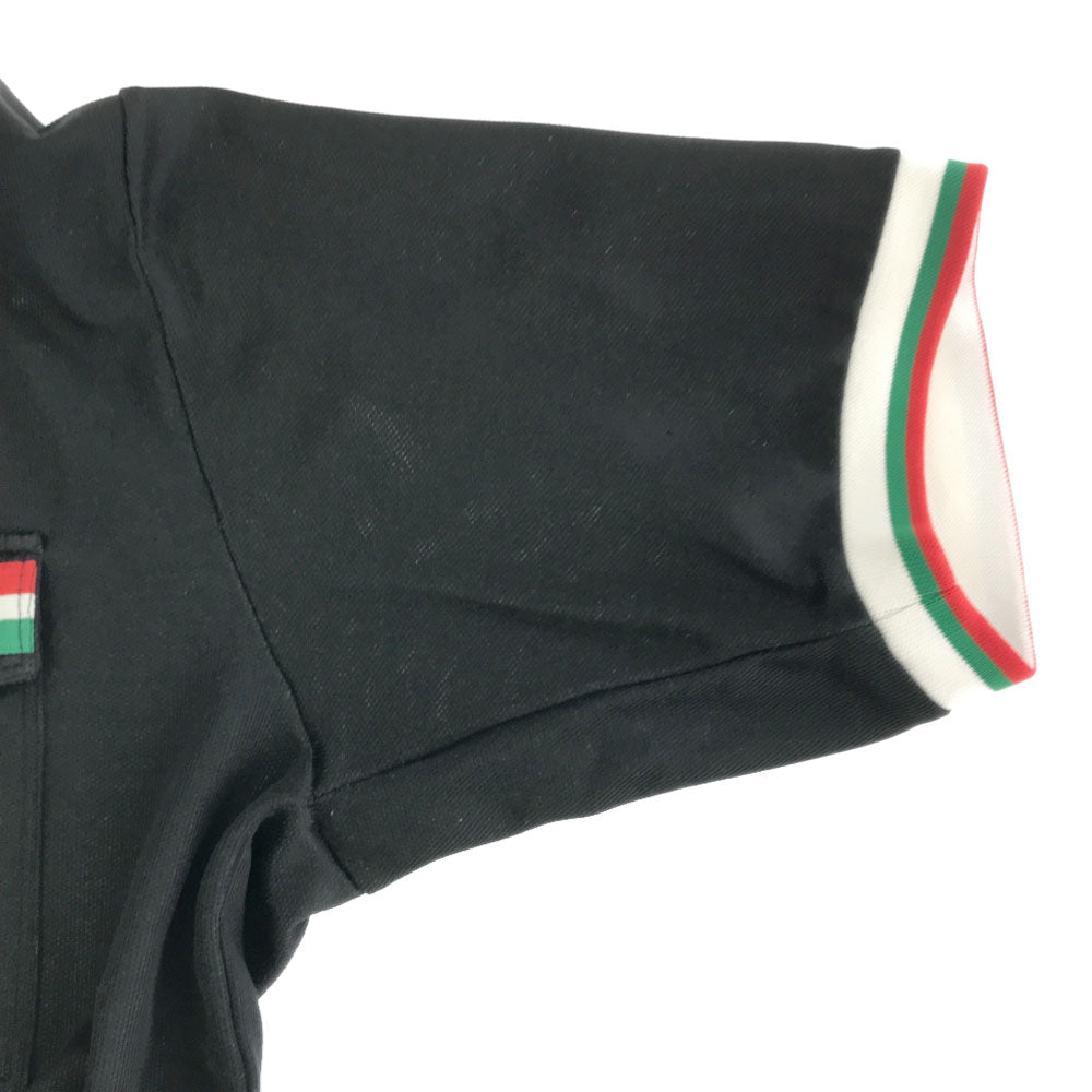 プーマ 90s ヒットユニオン製 半袖 レフリー用 ポロシャツ ブラック系 PUMA オールド ヴィンテージ メンズ