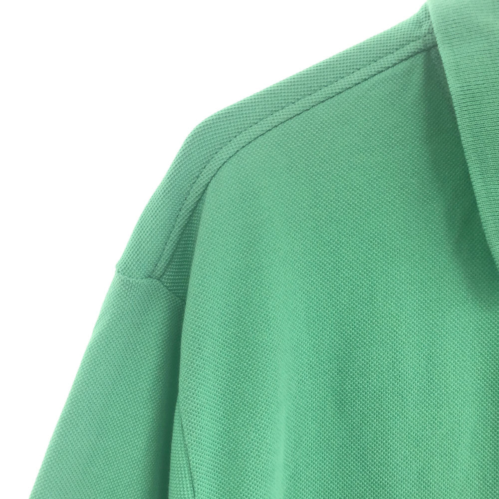 ナイキ ロゴ刺繍 半袖 ポロシャツ L グリーン系 NIKE 鹿の子地 メンズ