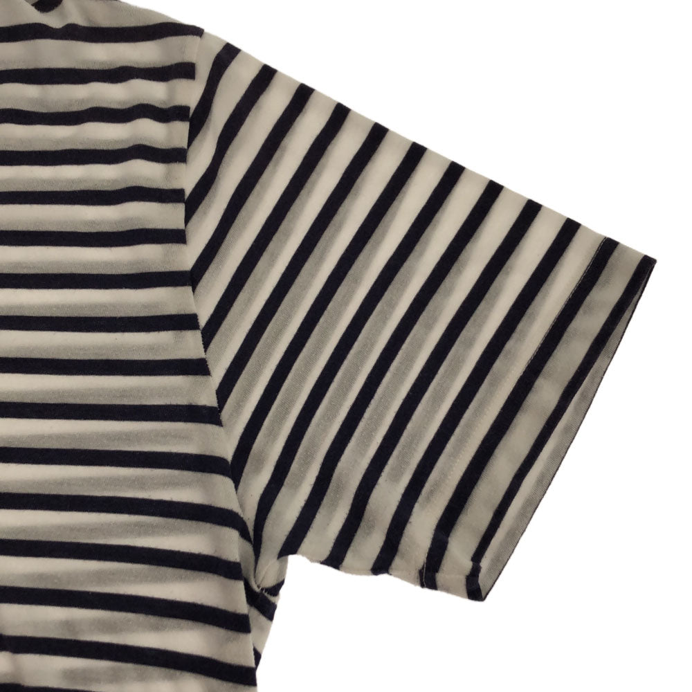 ステュディオス 日本製 ボーダー 半袖 Tシャツ 3 ネイビー×ホワイト STUDIOUS メンズ