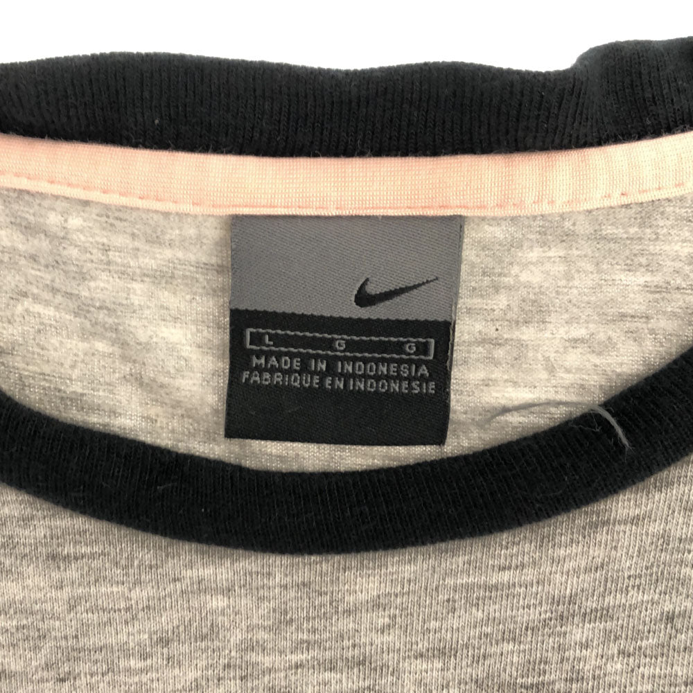 ナイキ ロゴワッペン 半袖 Tシャツ L グレー×ブラック NIKE メンズ