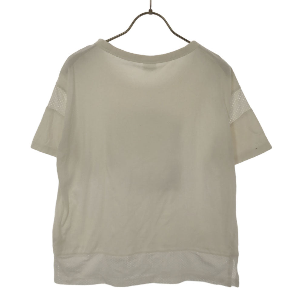 アディダス ネオ プリント 半袖 フォト Tシャツ L ホワイト adidas NEO メッシュ レディース