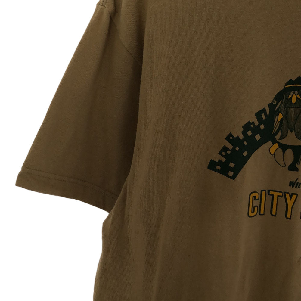 ワイルドシングス プリント 半袖 Tシャツ M カーキ WILDTHINGS メンズ