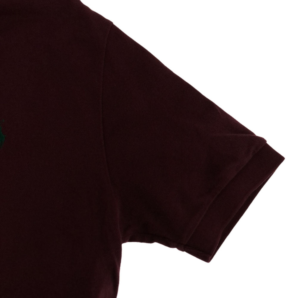 ポロバイラルフローレン 半袖 ポロシャツ M ボルドー Polo by Ralph Lauren 鹿の子地 メンズ
