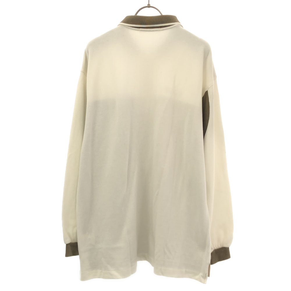 パラディーゾ 日本製 長袖 ポロシャツ L ベージュ系 Paradiso 鹿の子地 メンズ