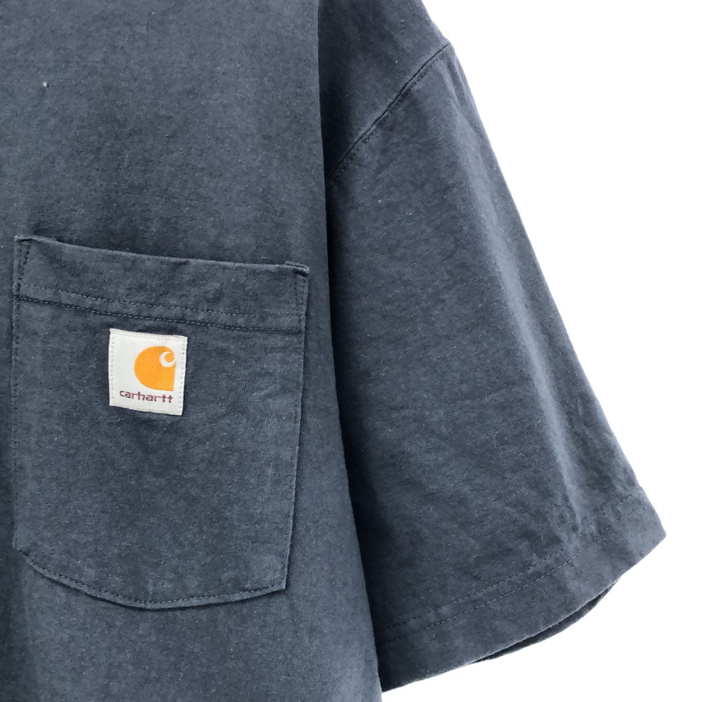 カーハート 半袖 Tシャツ M ネイビー系 Carhartt ポケT メンズ