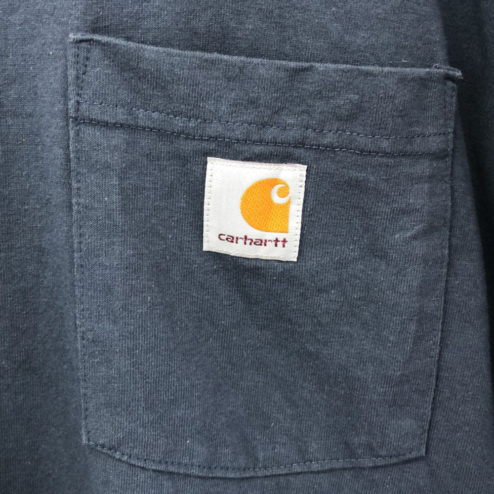カーハート 半袖 Tシャツ M ネイビー系 Carhartt ポケT メンズ