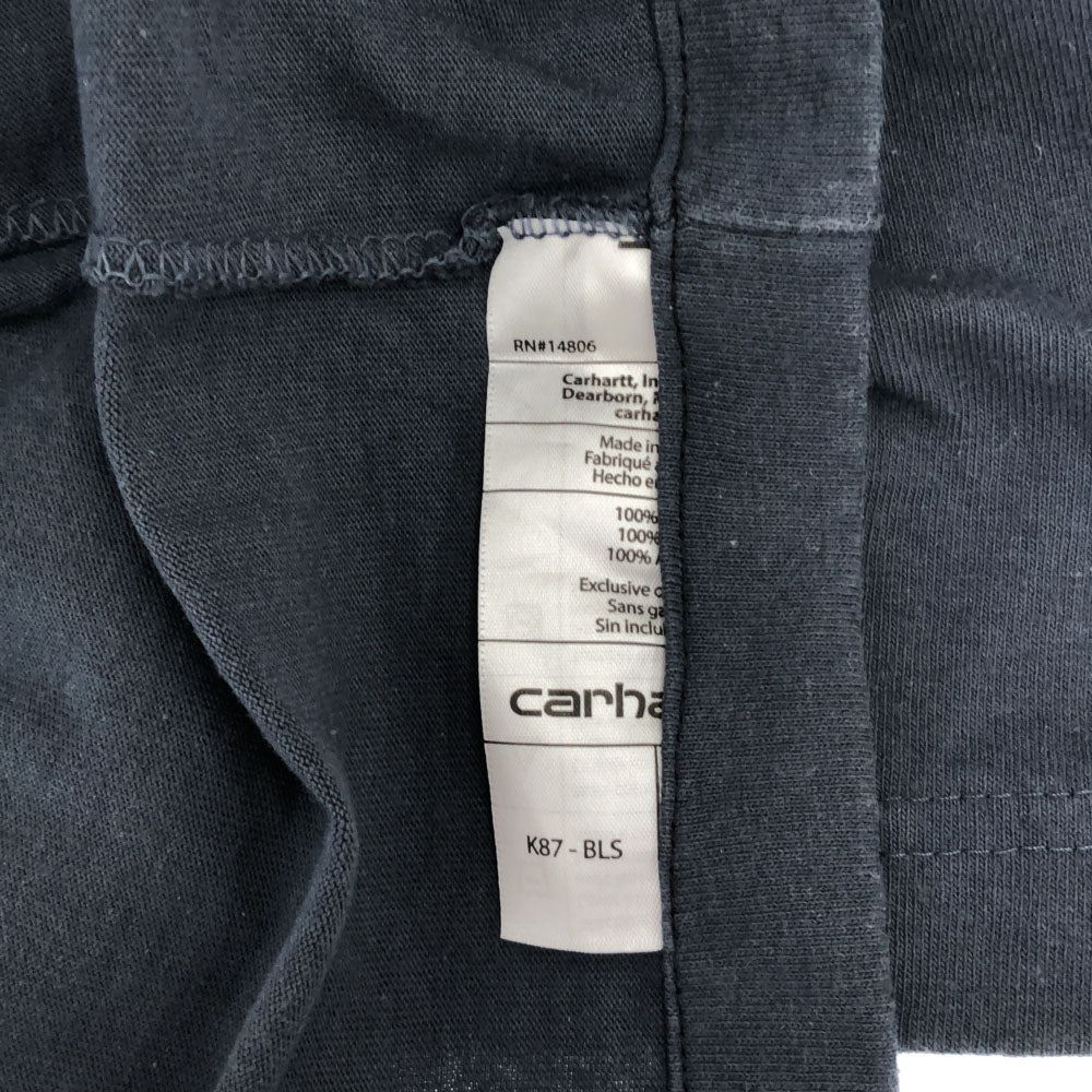 カーハート 半袖 Tシャツ M ネイビー系 Carhartt ポケT メンズ