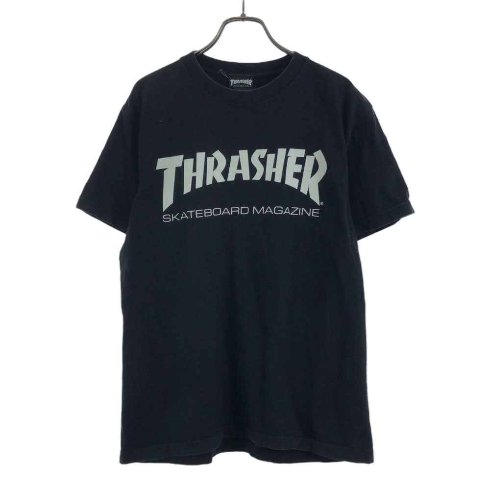 スラッシャー 半袖 Tシャツ M ブラック×ホワイト THRASHER メンズ