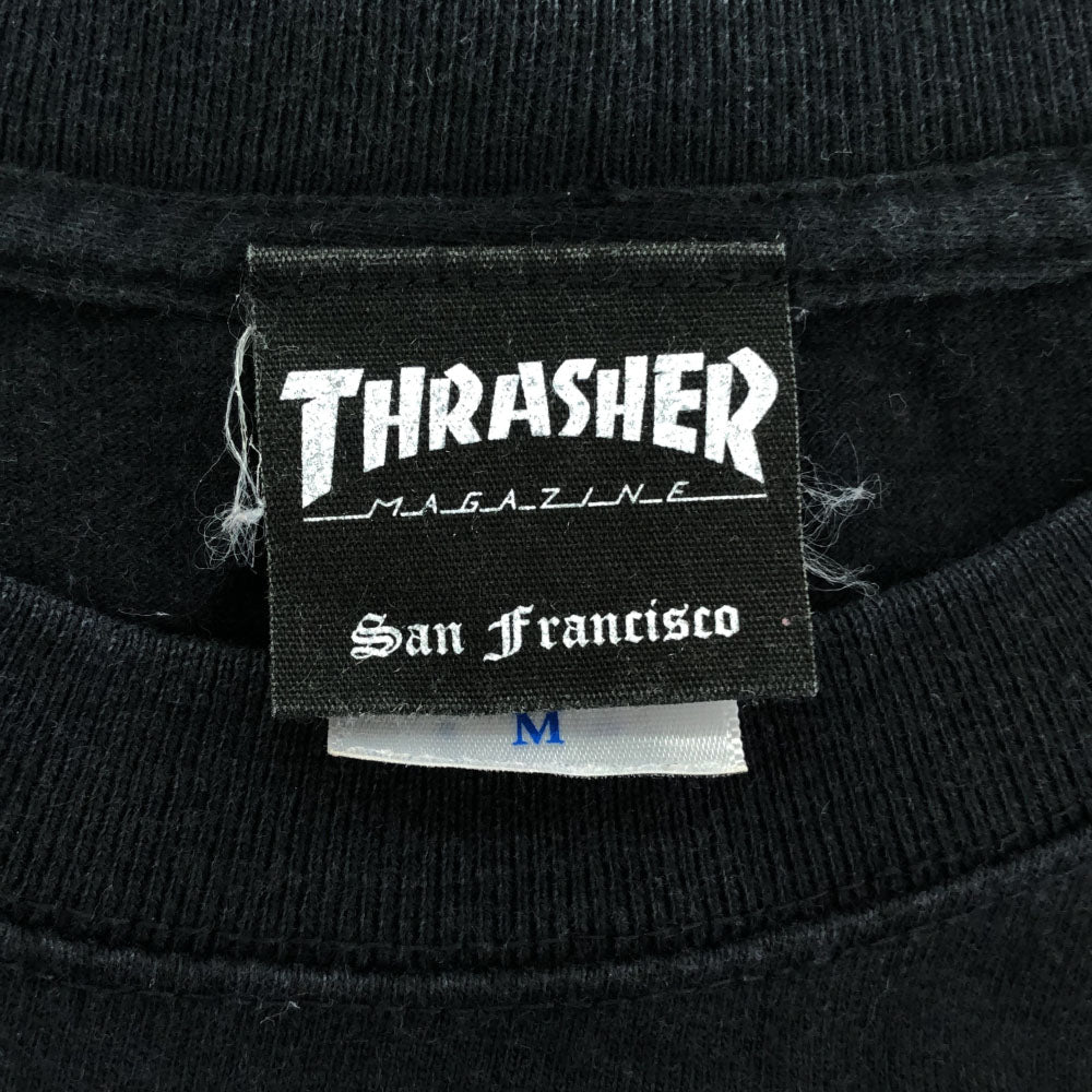 スラッシャー 半袖 Tシャツ M ブラック×ホワイト THRASHER メンズ