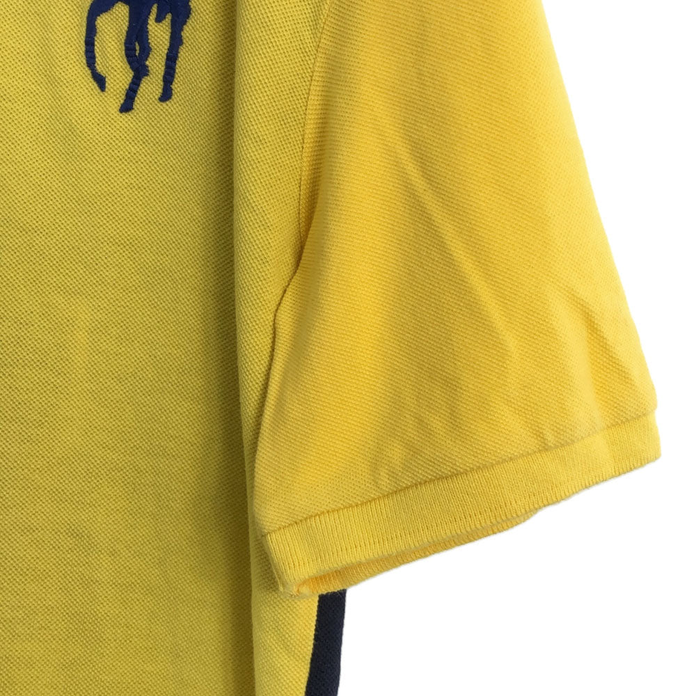 ポロバイラルフローレン ビッグポニー 半袖 ポロシャツ XL(18-20) イエロー Polo by Ralph Lauren 鹿の子地 キッズ