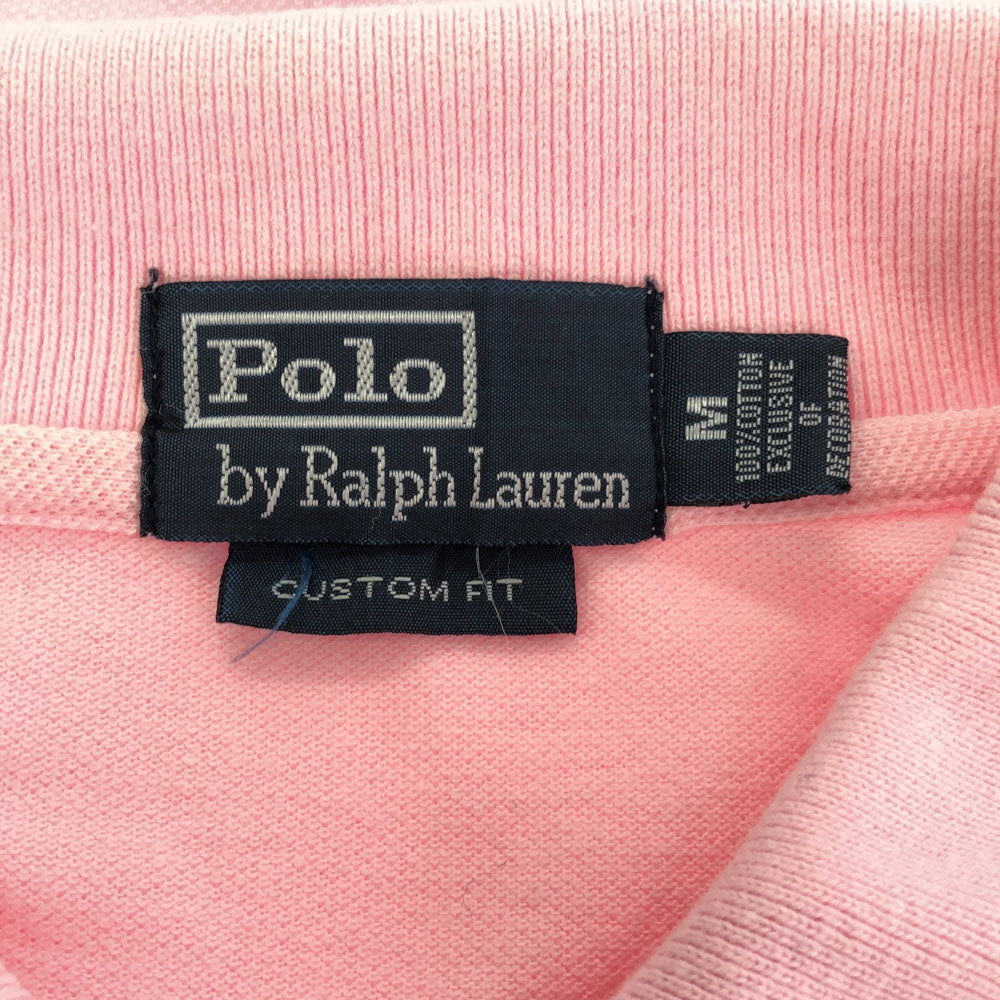 ポロバイラルフローレン ビッグポニー 半袖 ポロシャツ M ピンク Polo by Ralph Lauren 鹿の子地 メンズ