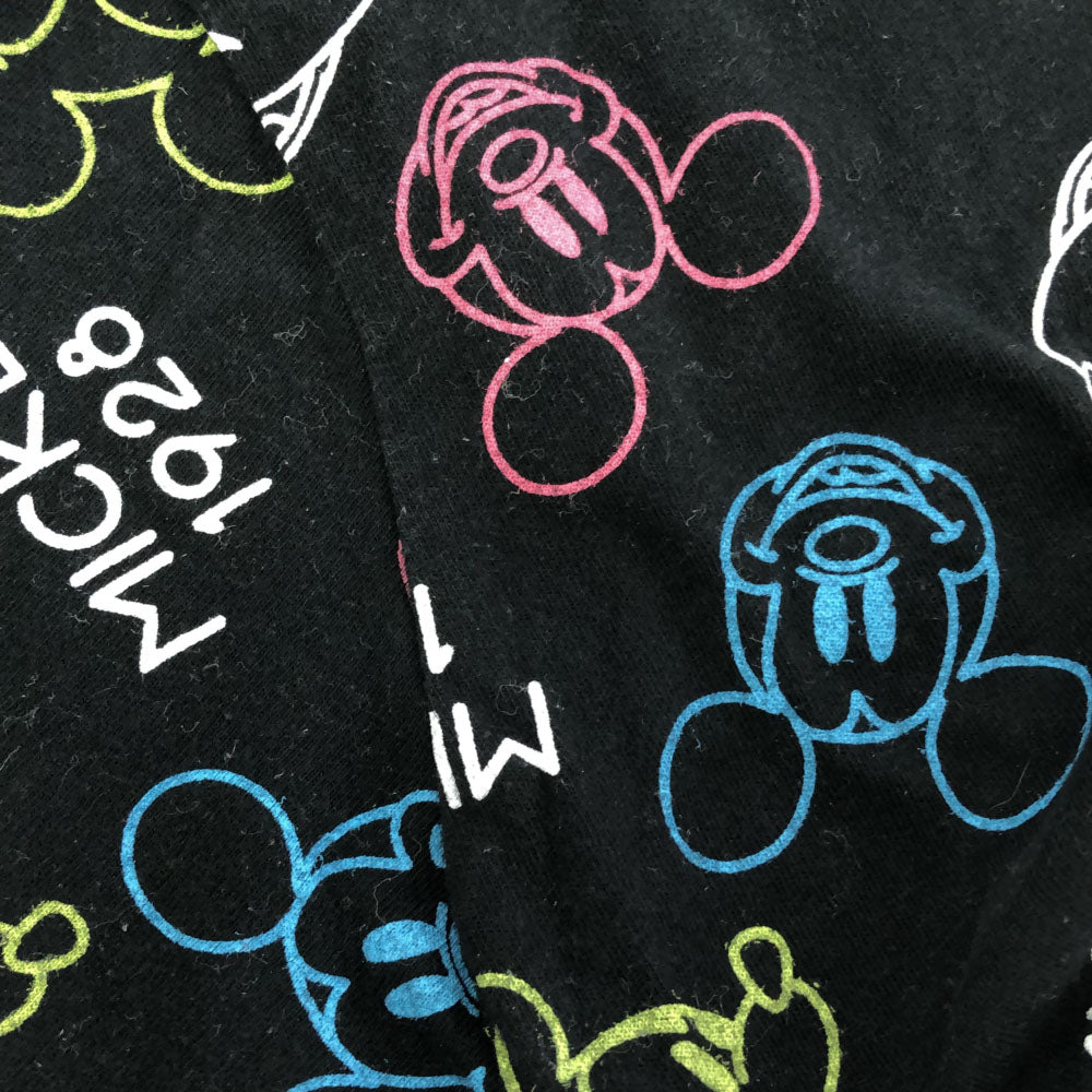 ディズニー ミッキーマウス 半袖 Tシャツ LL ブラック系 Disney メンズ