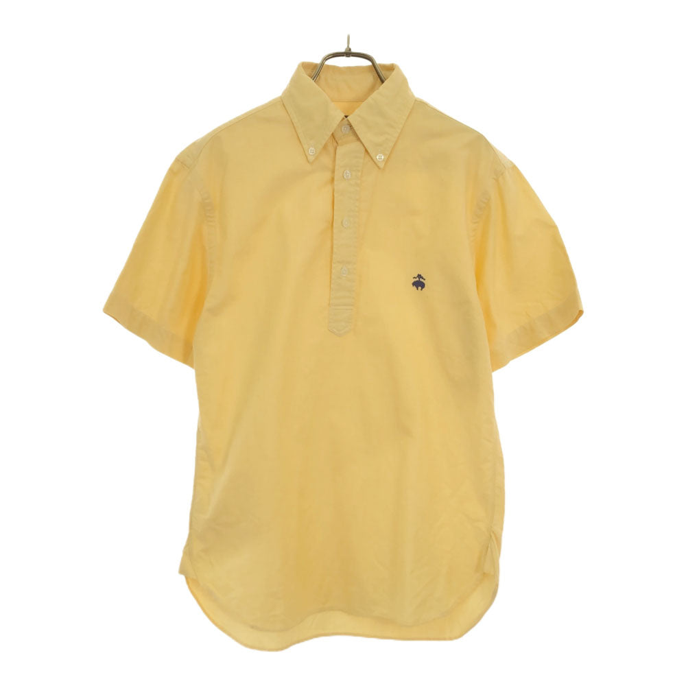ブルックスブラザーズ USA製 半袖 ボタンダウンシャツ S イエロー Brooks Brothers メンズ