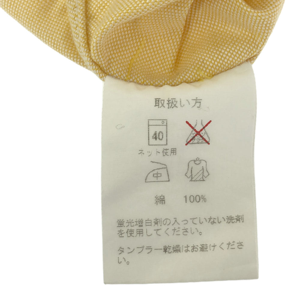 ブルックスブラザーズ USA製 半袖 ボタンダウンシャツ S イエロー Brooks Brothers メンズ