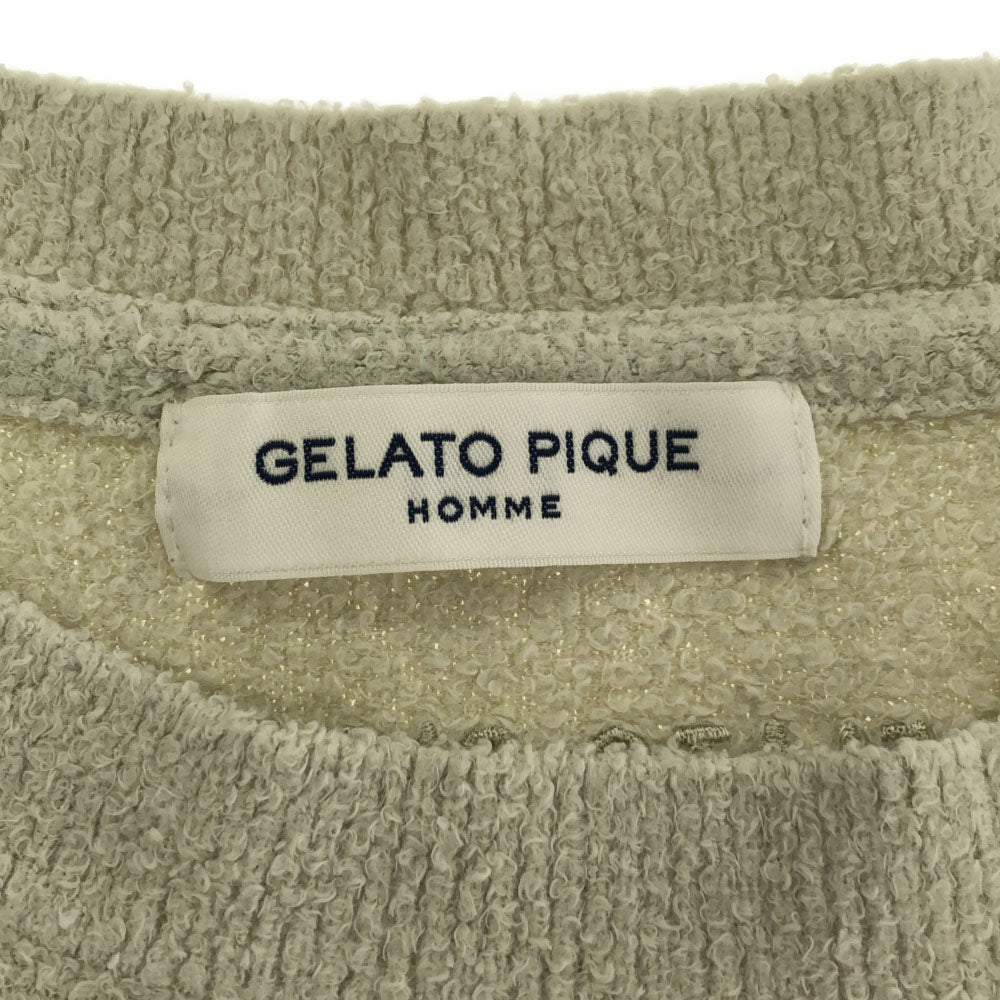 ジェラートピケオム 5分袖 ルームウェア L ホワイト系 GELATO PIQUE HOMME ジェラピケ メンズ