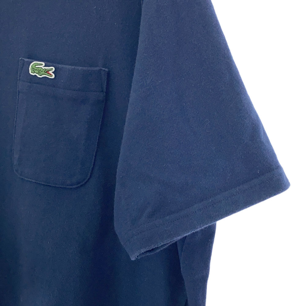 ラコステ 日本製 半袖 Tシャツ M ネイビー LACOSTE ポケT メンズ