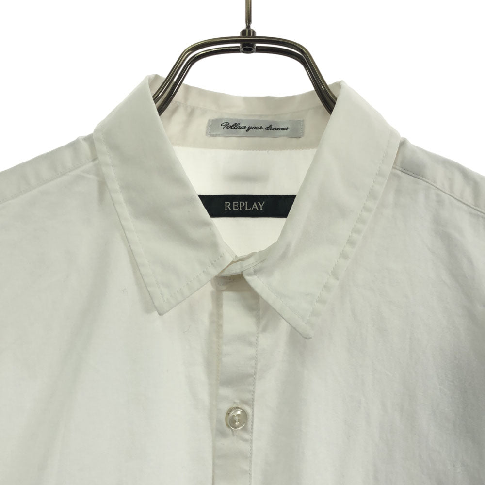 未使用 REPLAY リプレイ 半袖 シャツ S ホワイト タグ付き メンズ