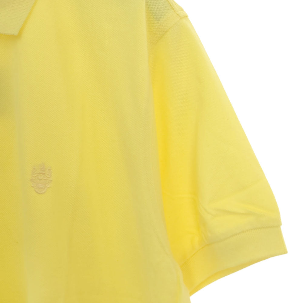 アクアスキュータム 未使用 日本製 半袖 ポロシャツ LARGE イエロー Aquascutum 鹿の子 タグ付 メンズ