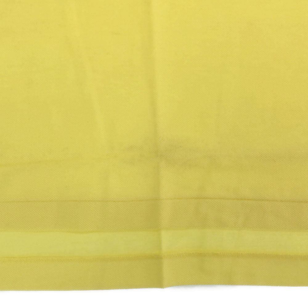 アクアスキュータム 未使用 日本製 半袖 ポロシャツ LARGE イエロー Aquascutum 鹿の子 タグ付 メンズ