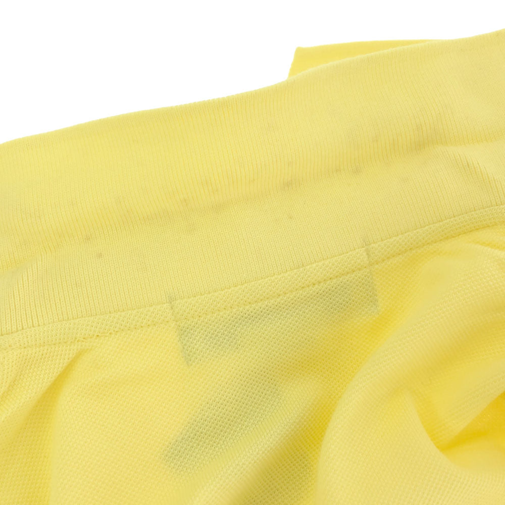 アクアスキュータム 未使用 日本製 半袖 ポロシャツ LARGE イエロー Aquascutum 鹿の子 タグ付 メンズ