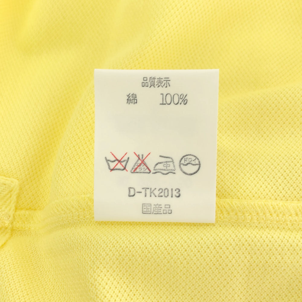 アクアスキュータム 未使用 日本製 半袖 ポロシャツ LARGE イエロー Aquascutum 鹿の子 タグ付 メンズ