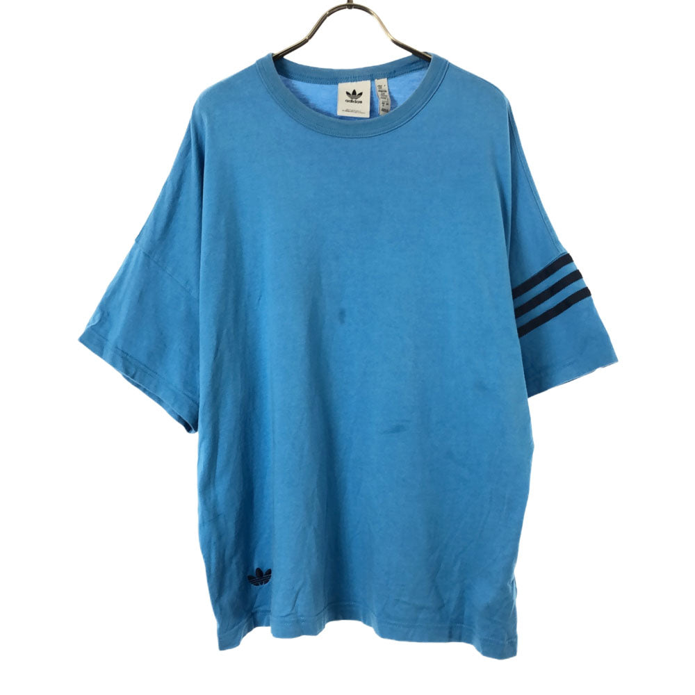 アディダス トレフォイルロゴ 半袖 Tシャツ L ブルー系 adidas メンズ