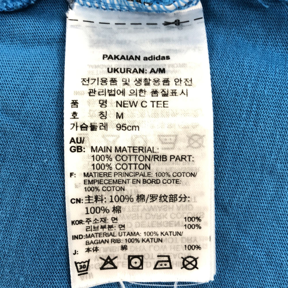 アディダス トレフォイルロゴ 半袖 Tシャツ L ブルー系 adidas メンズ