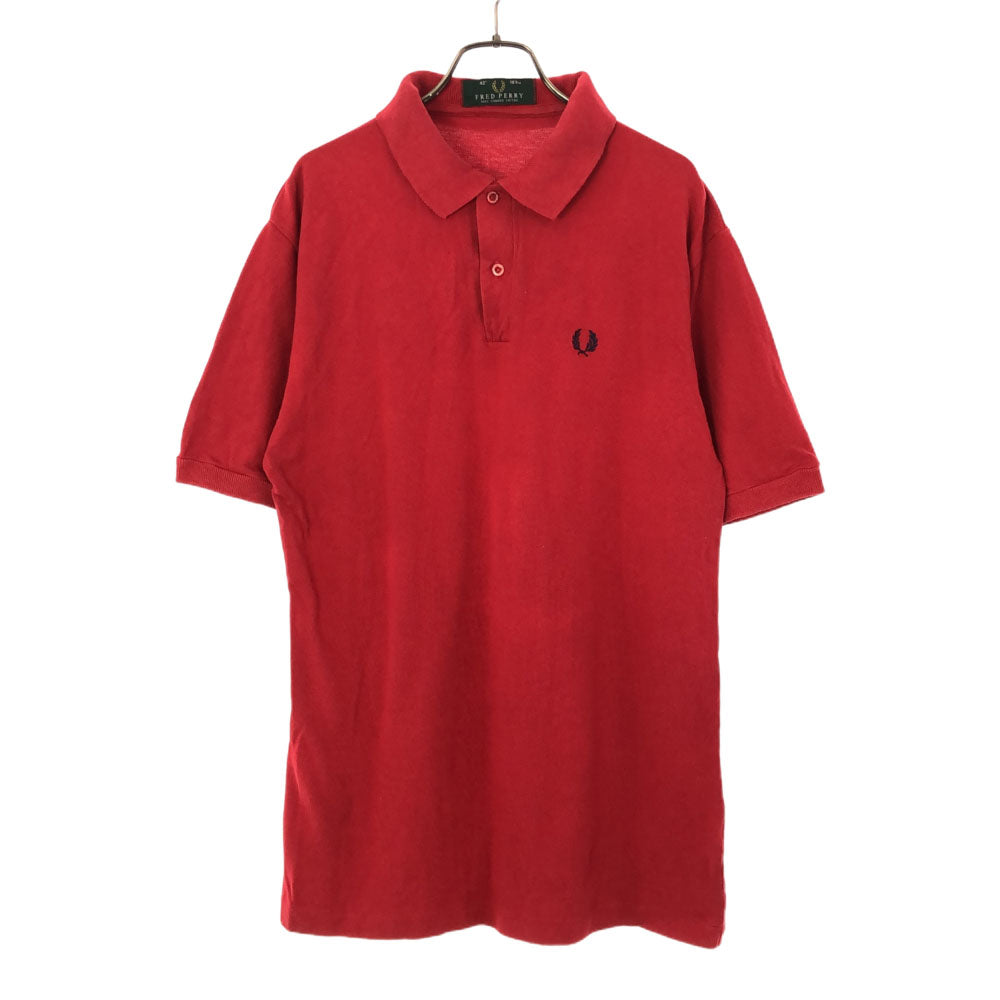 フレッドペリー 半袖 ポロシャツ 42 レッド FRED PERRY 鹿の子 メンズ