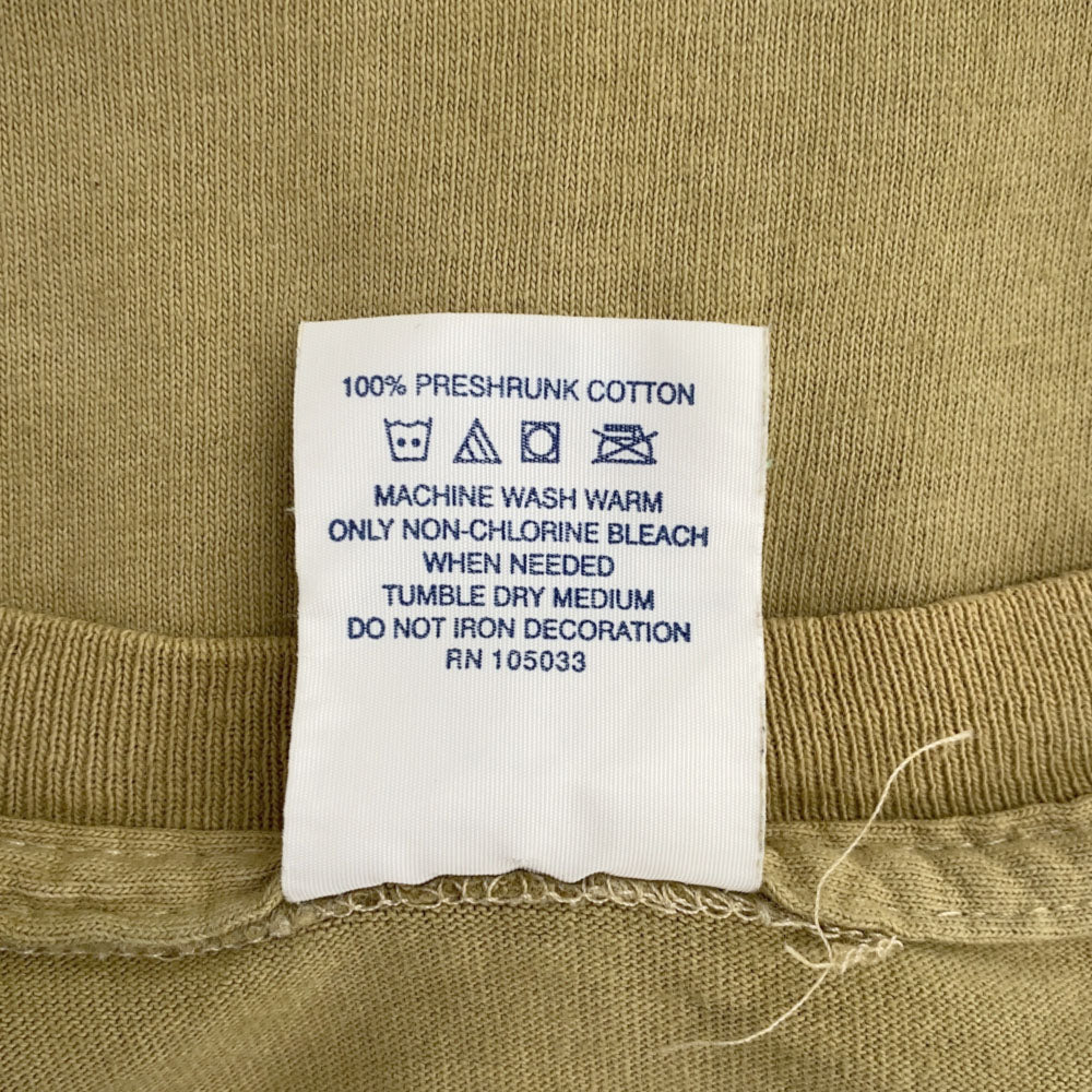 ALORE アローレ 90s USA製 プリント 半袖 Tシャツ S カーキ オールド ヴィンテージ メンズ