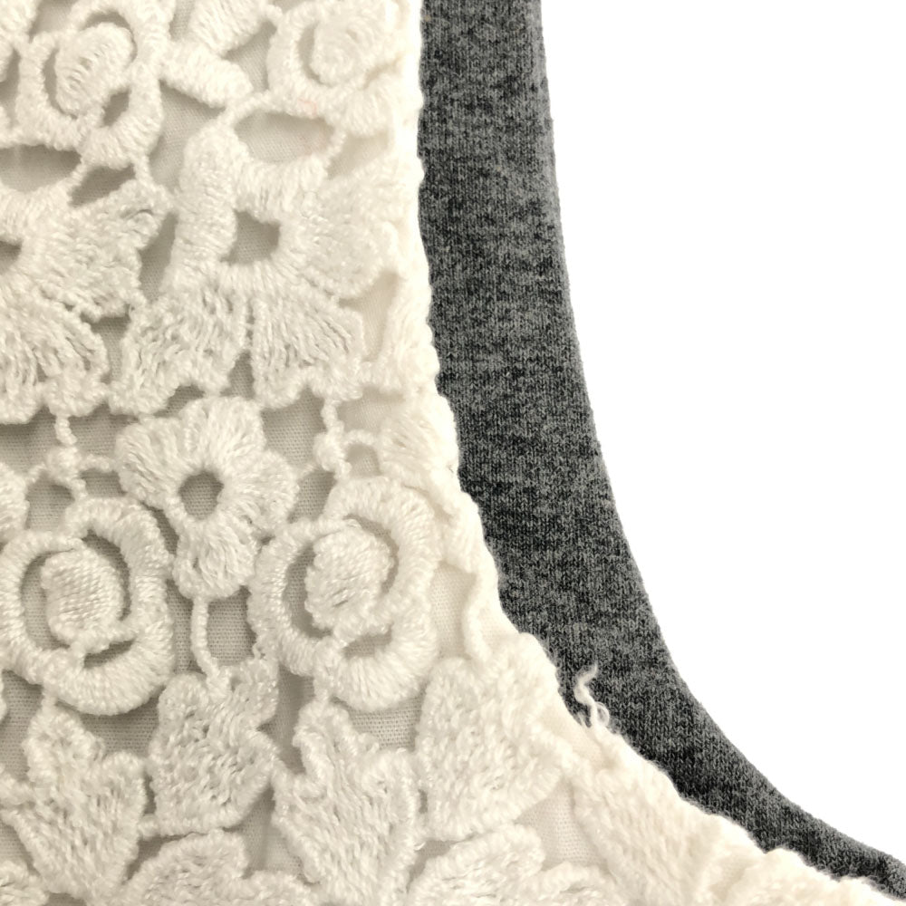 ナラカミーチェ イタリア製 ノースリーブ レース カットソー グレー NARACAMICIE レディース