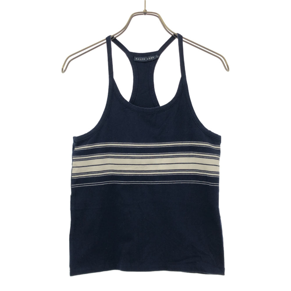ラルフローレン 日本製 ボーダー キャミソール L ネイビー×ホワイト RALPH LAUREN レディース