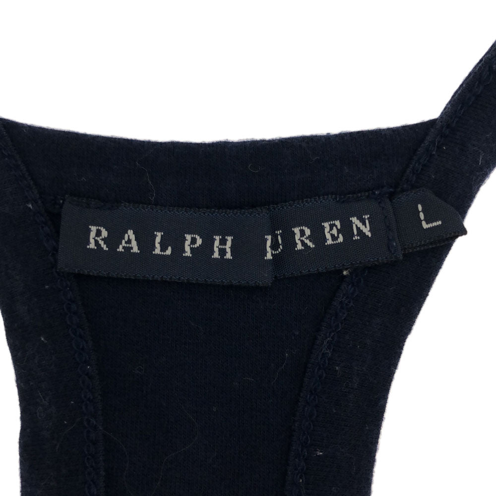 ラルフローレン 日本製 ボーダー キャミソール L ネイビー×ホワイト RALPH LAUREN レディース