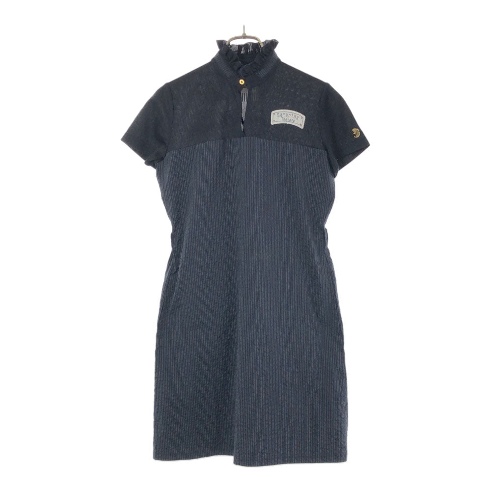 Samantha Thavasa サマンサタバサ ストライプ 半袖 ミニワンピース 36 ネイビー レディース