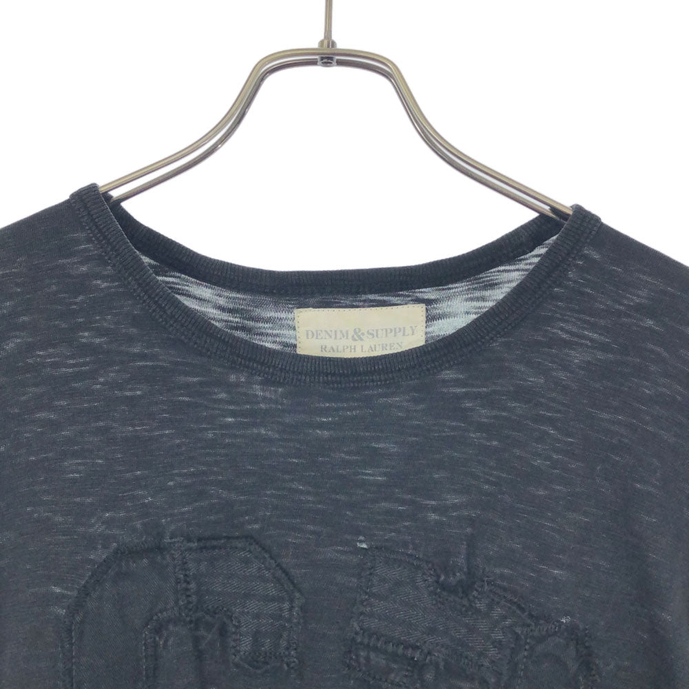 デニムアンドサプライ ワッペン 半袖 Tシャツ L ブラック DENIM&SUPPLY ラルフローレン RALPH LAUREN メンズ