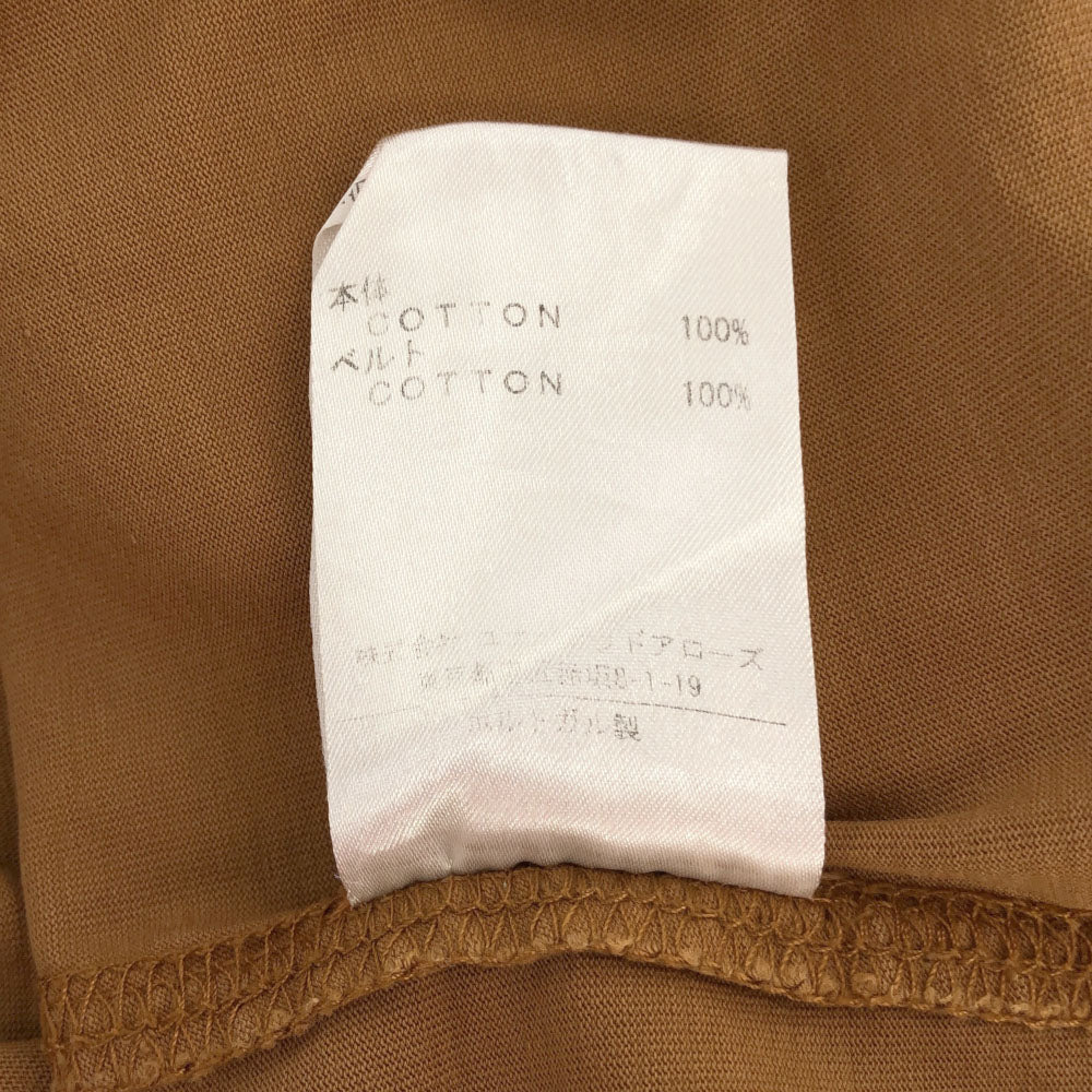 LEMAIRE ルメール 半袖 ロングワンピース ブラウン系 サイドポケット レディース