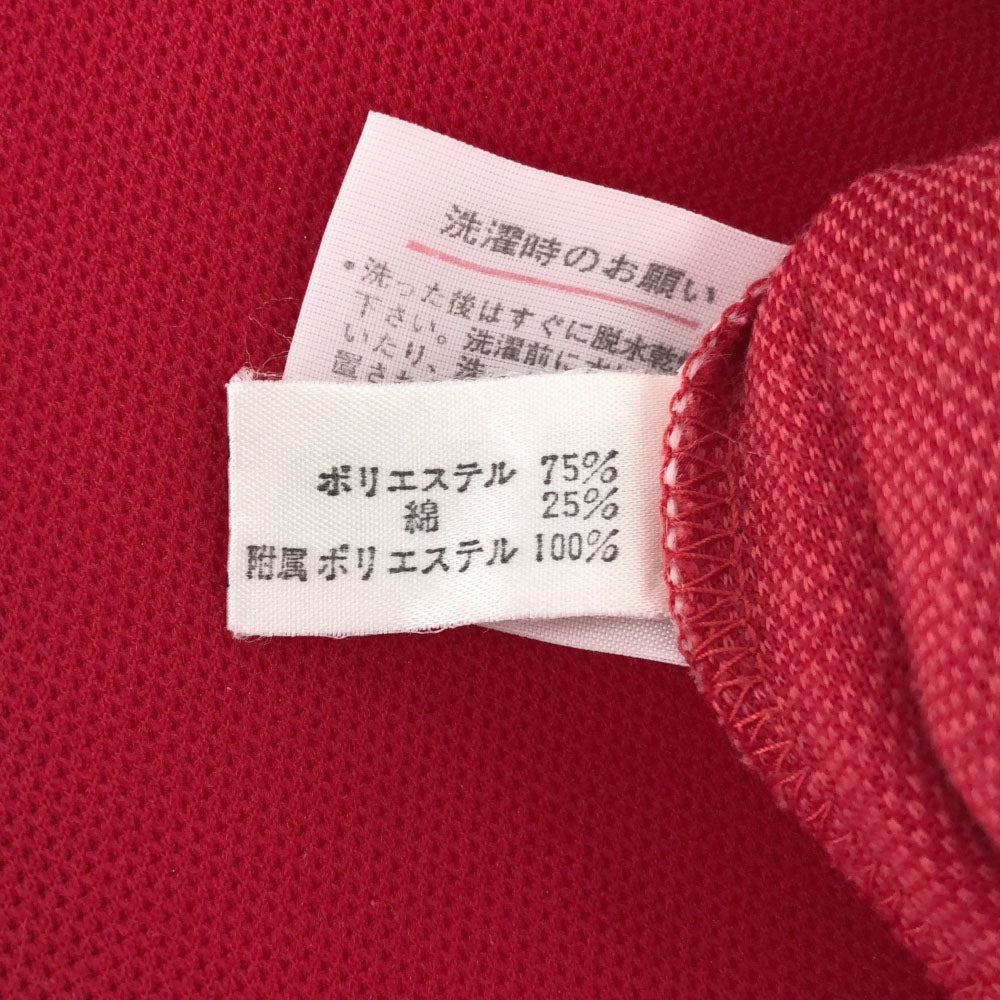 LACOSTE ラコステ 半袖 膝丈ワンピース レッド レディース