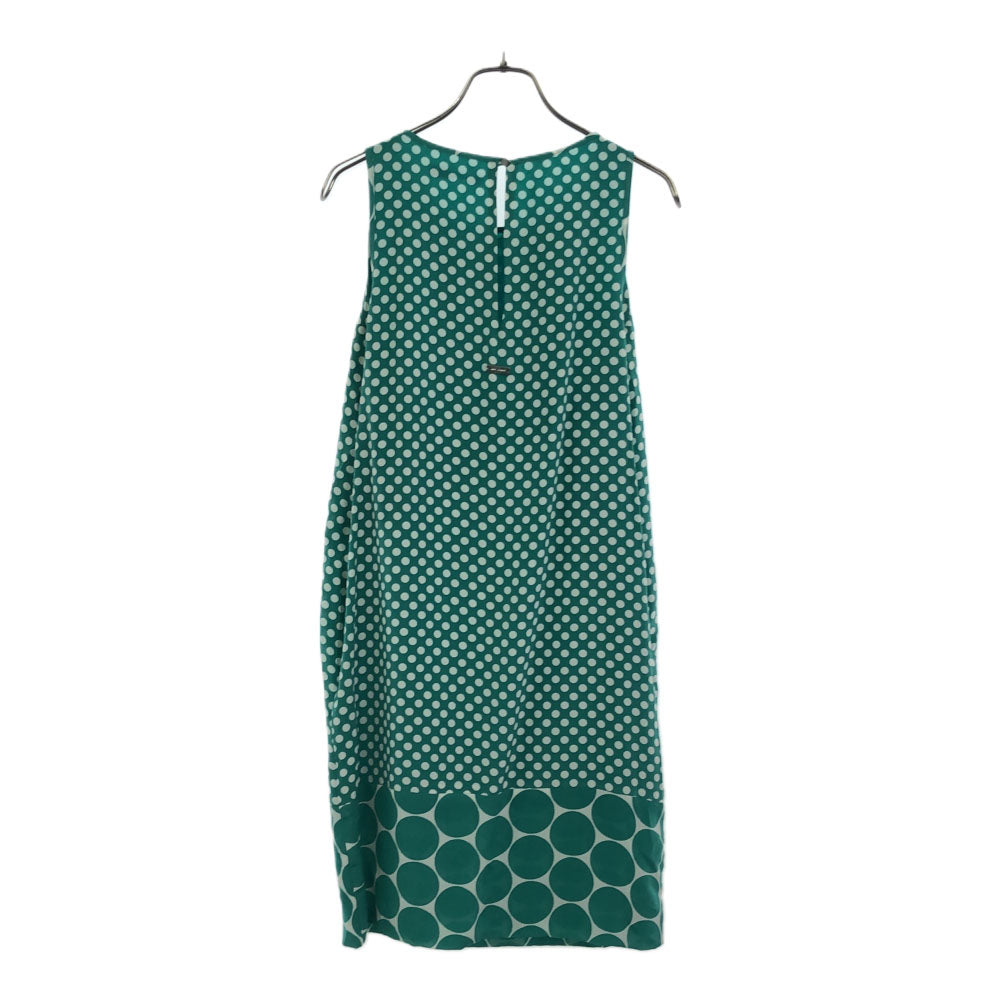 MARELLA SPORT マレーラスポーツ ドット柄 ノースリーブ ワンピース グリーン系 レディース