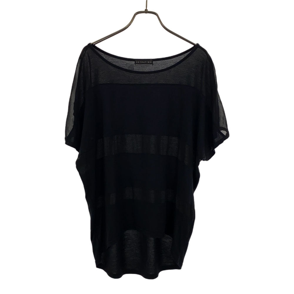 ESTNATION エストネーション 半袖 カットソー 38 ブラック レディース