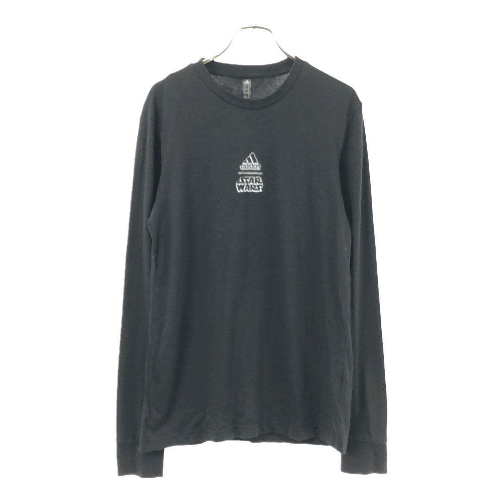 アディダス スターウォーズ コラボ 両面プリント 長袖 Tシャツ XS ブラック adidas ロンT メンズ