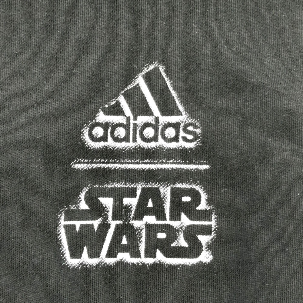アディダス スターウォーズ コラボ 両面プリント 長袖 Tシャツ XS ブラック adidas ロンT メンズ