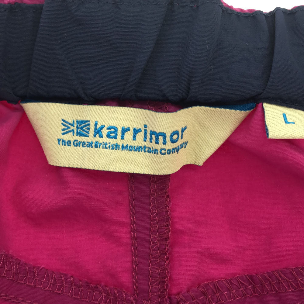 Karrimor カリマー ロゴ ミニ丈 ナイロン スカート L ピンク アウトドア レディース