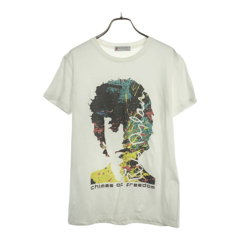 ダイアルナインアップ ボブディラン プリント 半袖 Tシャツ S ホワイト系 DIAL9UP chimes of freedom バンT メンズ