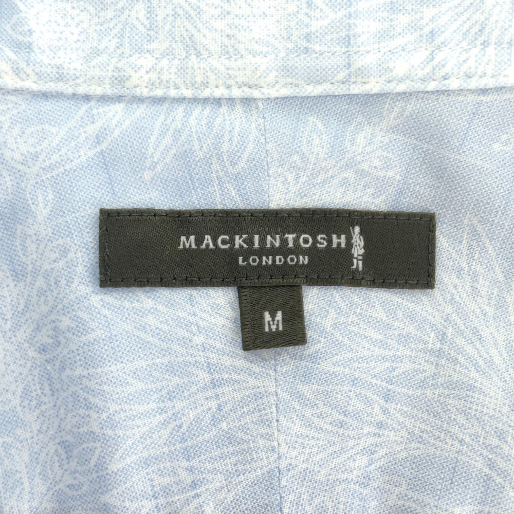マッキントッシュ 三陽商会 花柄 半袖 シャツ M ライトブルー系 Mackintosh レディース