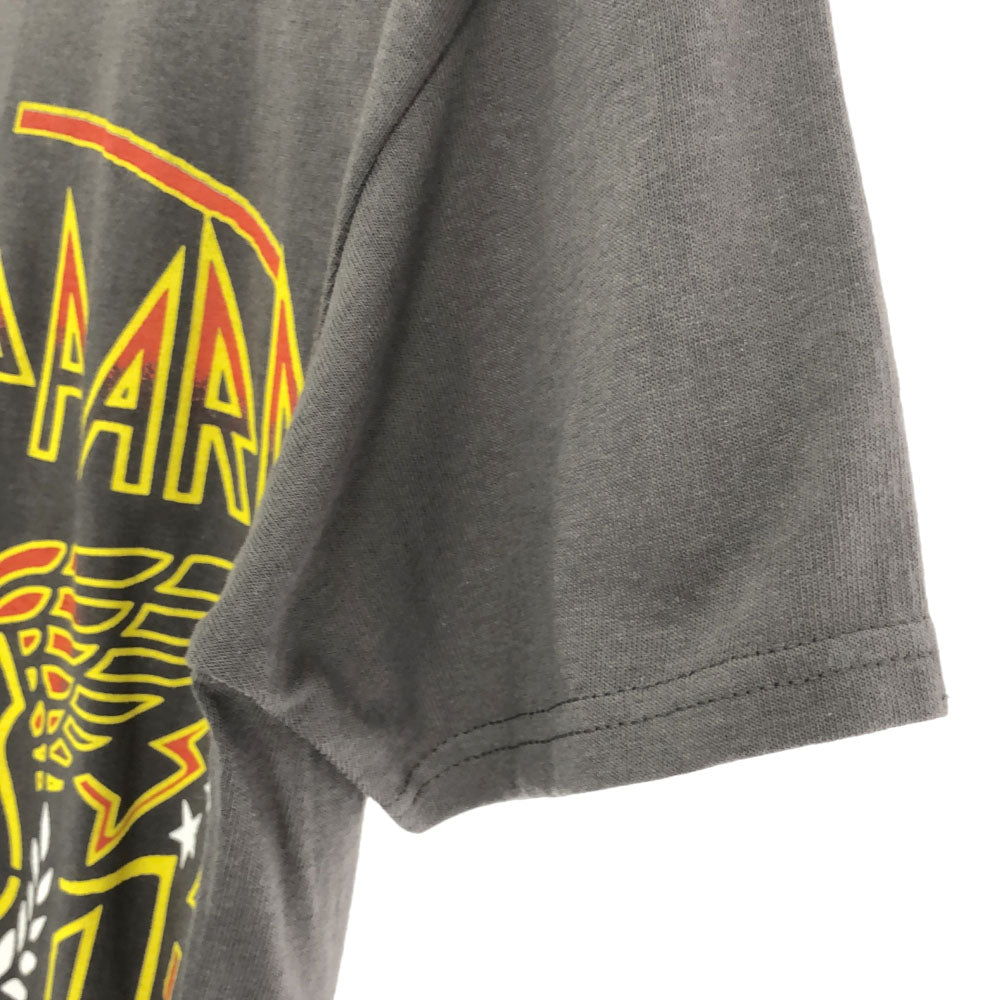 DELTA PRO WEIGHT デルタプロウェイト DEF LEPPARD ROCK BRIGADE TOUR 2018 プリント 半袖 Tシャツ S グレー バンT メンズ