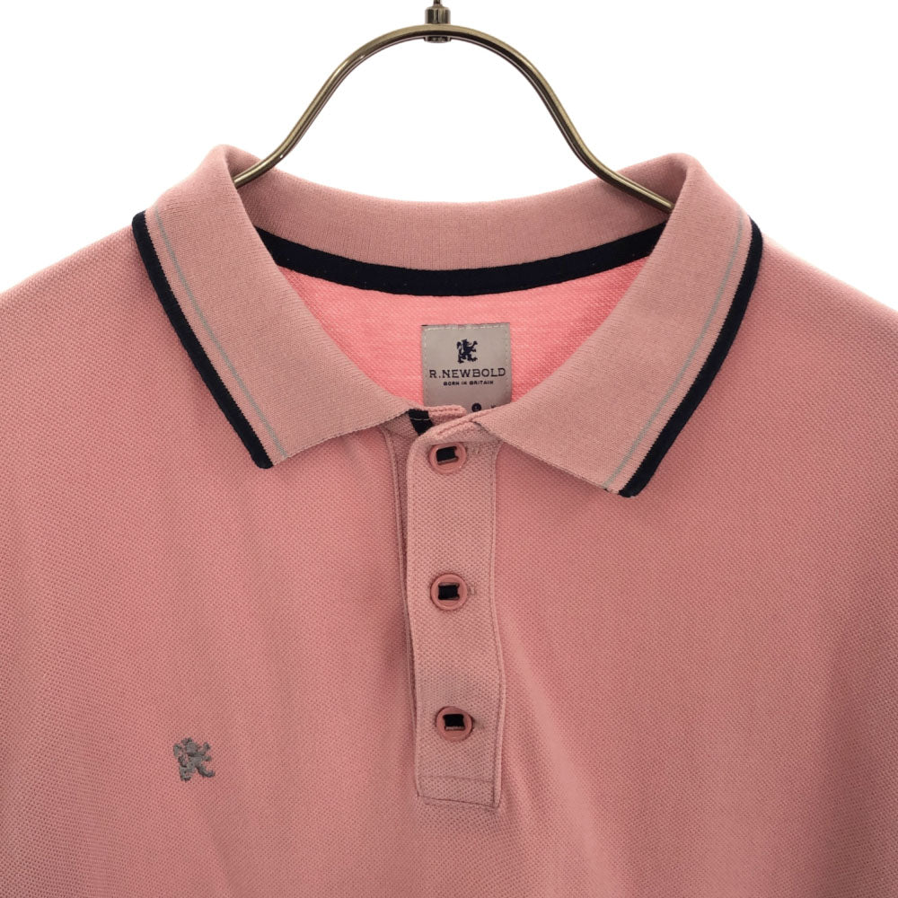 アールニューボールド 半袖 ポロシャツ L ピンク R.NEWBOLD 鹿の子地 メンズ