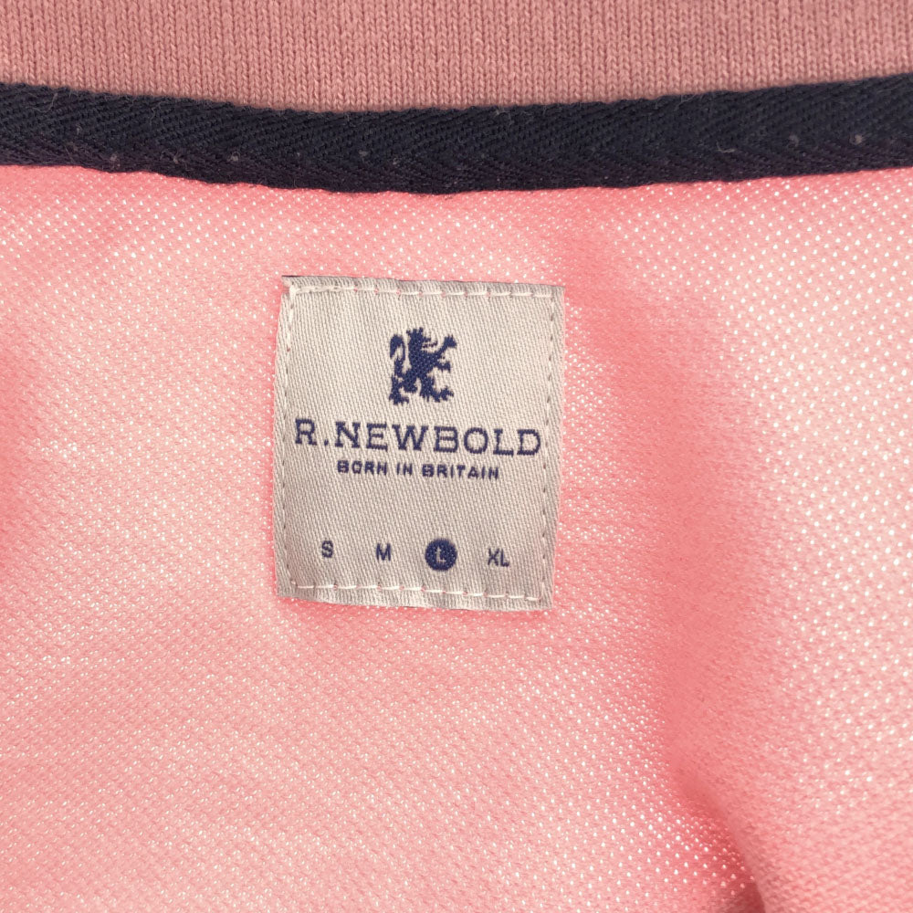 アールニューボールド 半袖 ポロシャツ L ピンク R.NEWBOLD 鹿の子地 メンズ