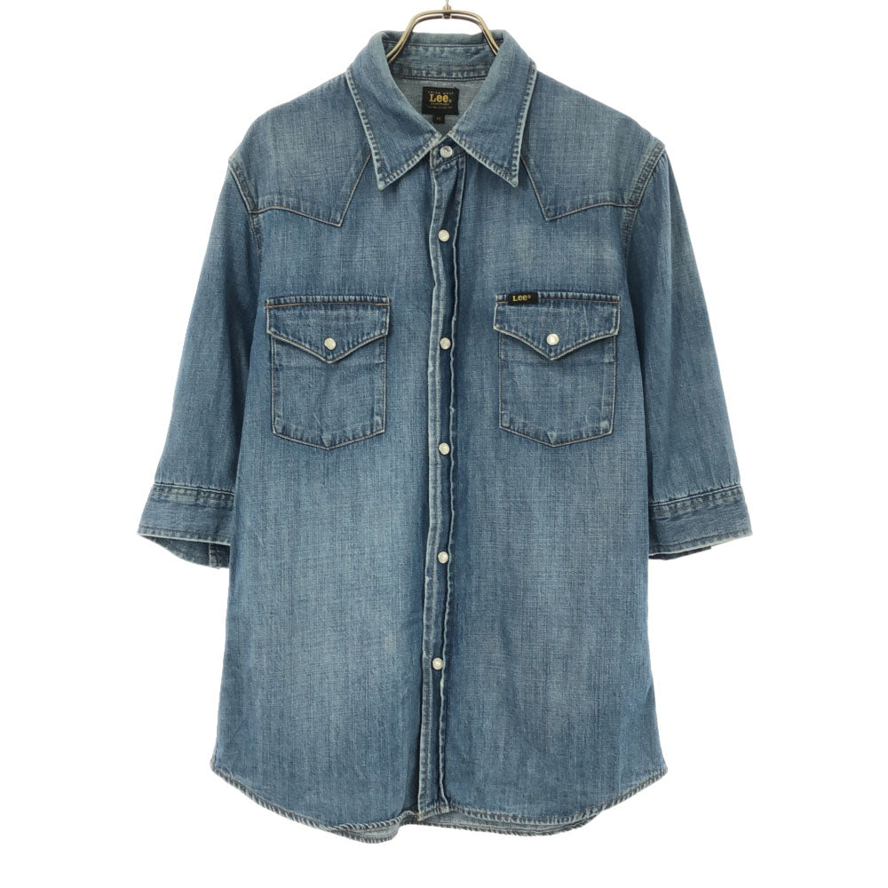 リー 7分袖 デニム ウエスタンシャツ M Lee レディース