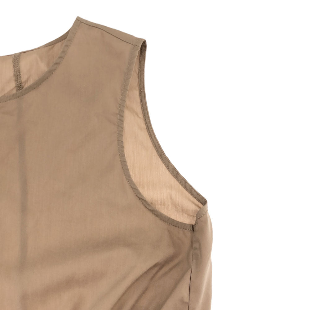 ELENDEEK エレンディーク ノースリーブ サイドギャザー カットソー F ベージュ レディース