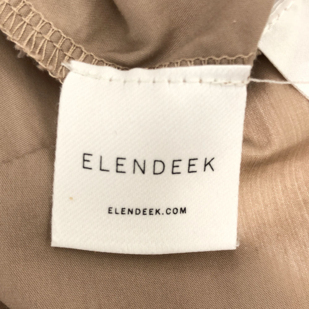 ELENDEEK エレンディーク ノースリーブ サイドギャザー カットソー F ベージュ レディース